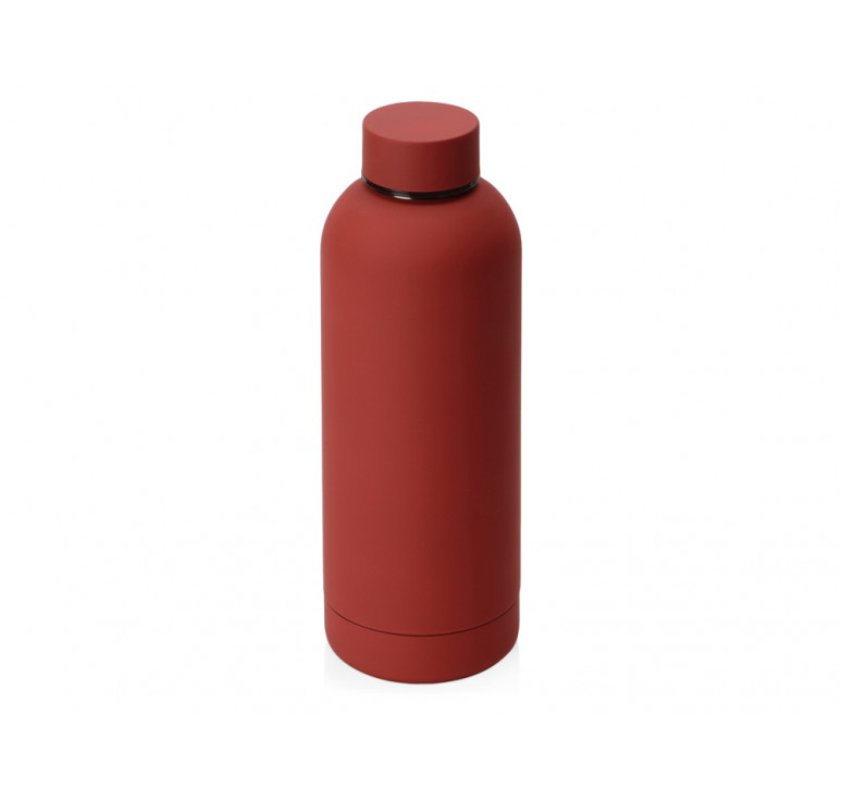 Вакуумная термобутылка Cask Waterline, soft touch, 500 мл, красный