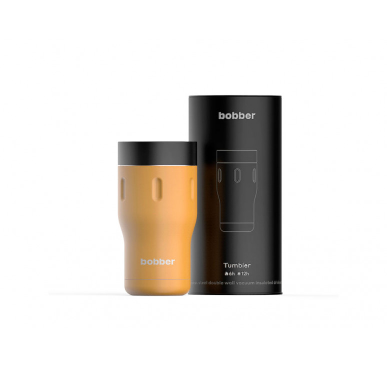 Термос питьевой, вакуумный, бытовой, тм bobber. Объем 0,35 литра. Артикул Tumbler-350 Ginger Tonic