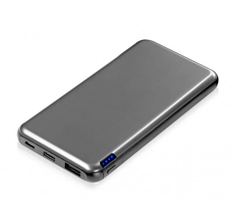 Внешний аккумулятор Forge, Evolt, металл, 10000mah, серебристый
