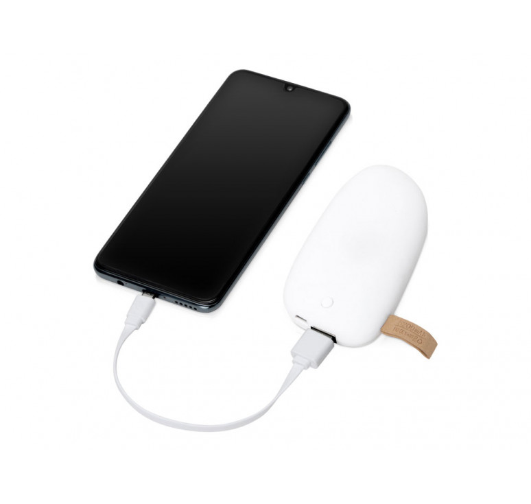 Универсальное зарядное устройство power bank в форме камня. 5200MAH. white