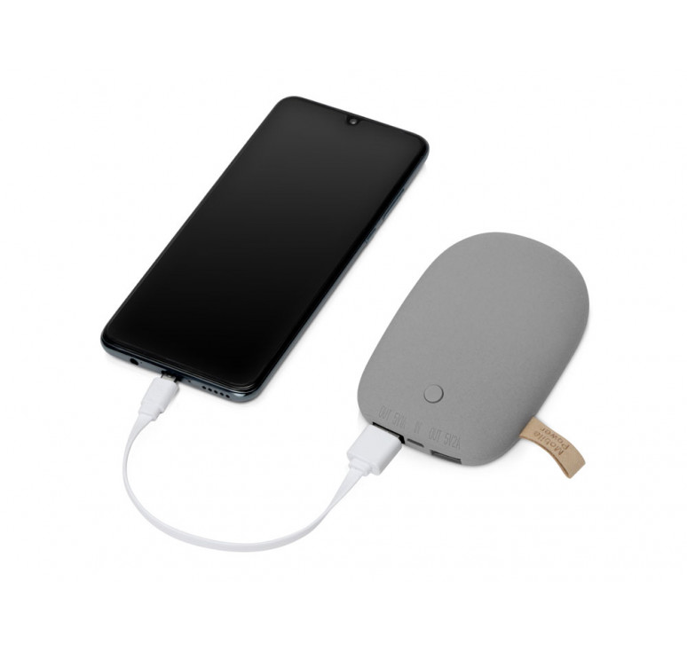 Универсальное зарядное устройство power bank в форме камня. 7800MAH. gray