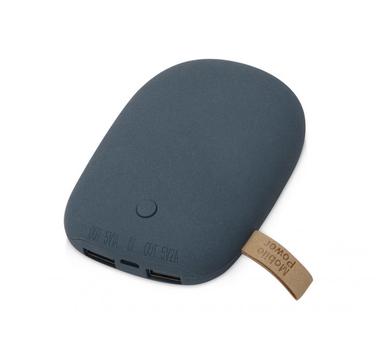 Универсальное зарядное устройство power bank в форме камня. 7800MAH. Dark gray