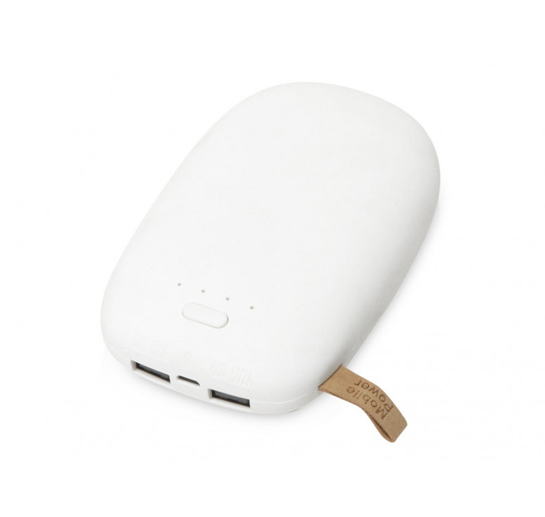 Универсальное зарядное устройство power bank в форме камня. 10400MAH. white