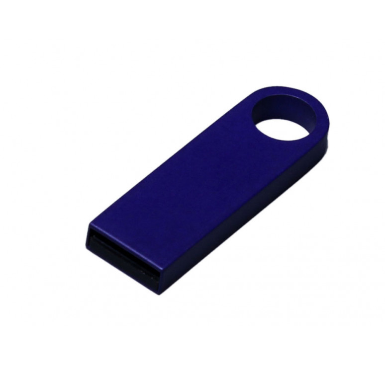 USB 2.0-флешка на 4 Гб с мини чипом и круглым отверстием, синий