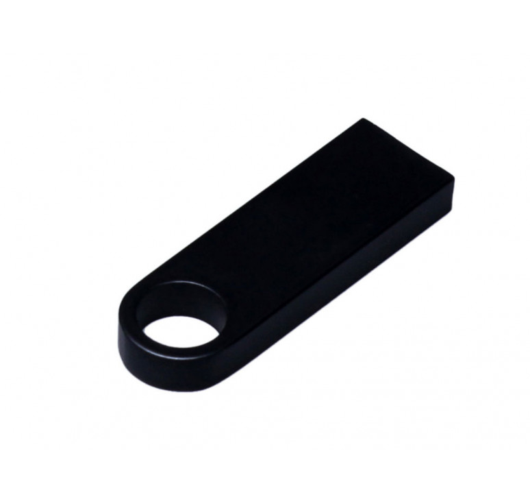 USB 2.0-флешка на 8 Гб с мини чипом и круглым отверстием, черный