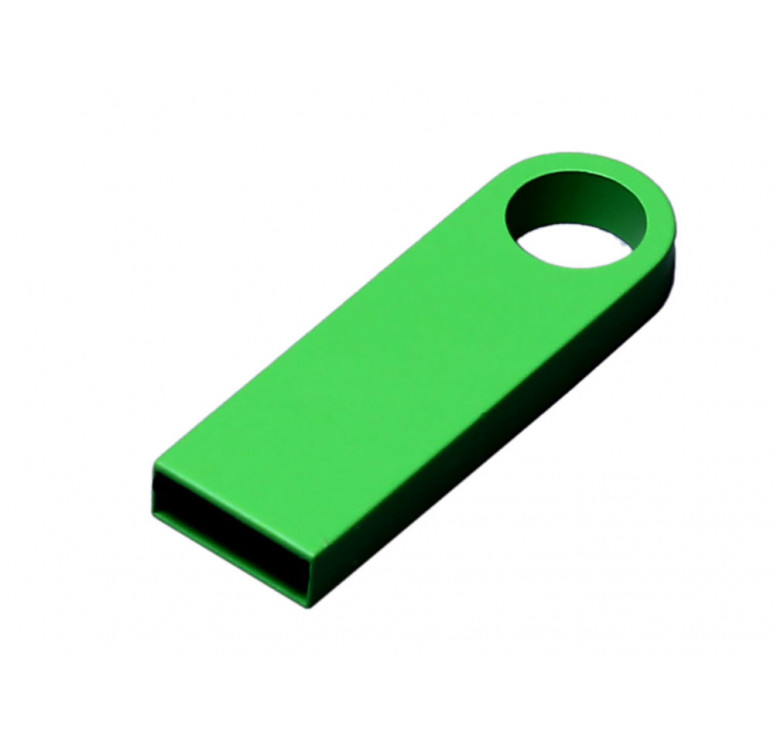 USB 2.0-флешка на 8 Гб с мини чипом и круглым отверстием, зеленый