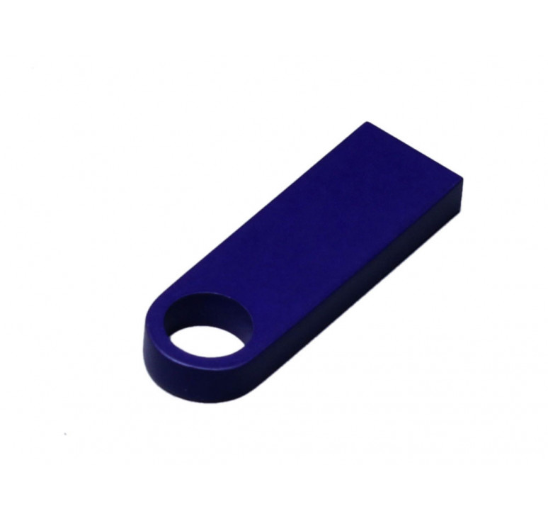 USB 2.0-флешка на 16 Гб с мини чипом и круглым отверстием, синий