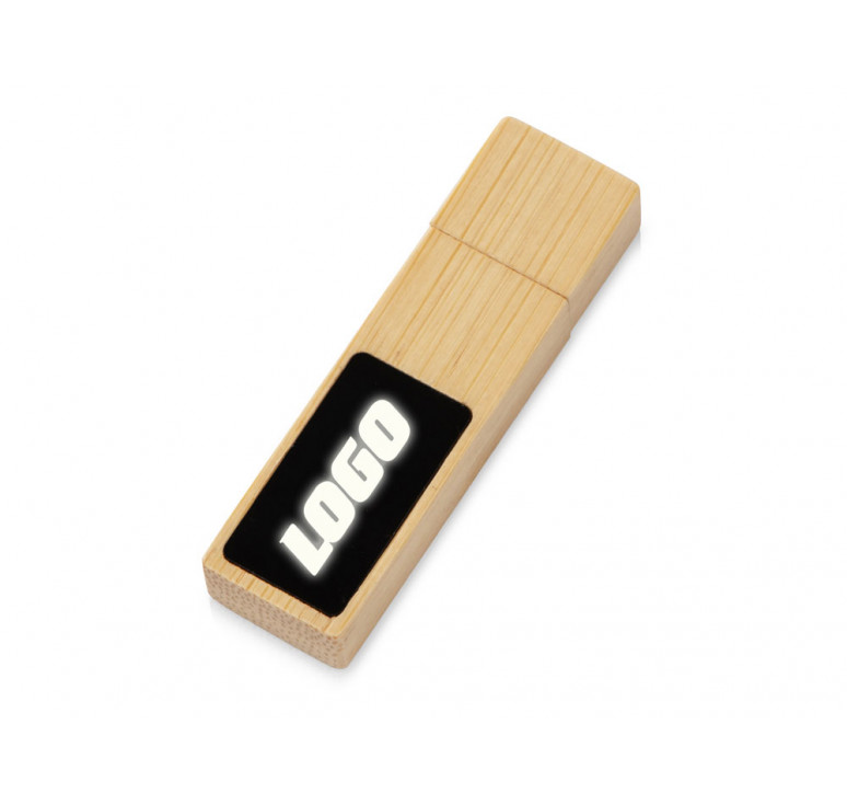 USB 2.0- флешка на 32 Гб c подсветкой логотипа Bamboo LED