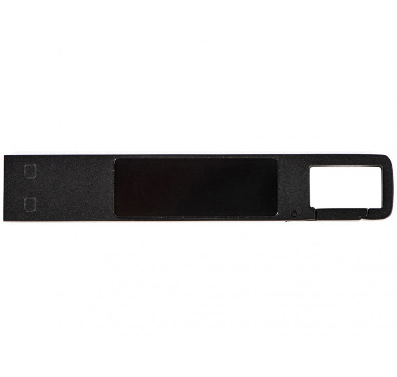 USB 2.0- флешка на 32 Гб c подсветкой логотипа Hook LED, темно-серый, синяя подсветка