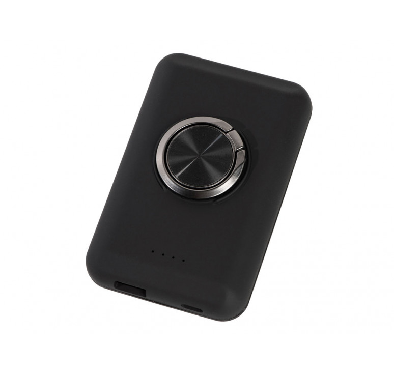 Магнитный беспроводной внешний аккумулятор MagnetIQ, 5000 mah, 10 W, черный