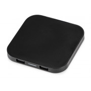 USB-хаб с беспроводной зарядкой Tile, черный