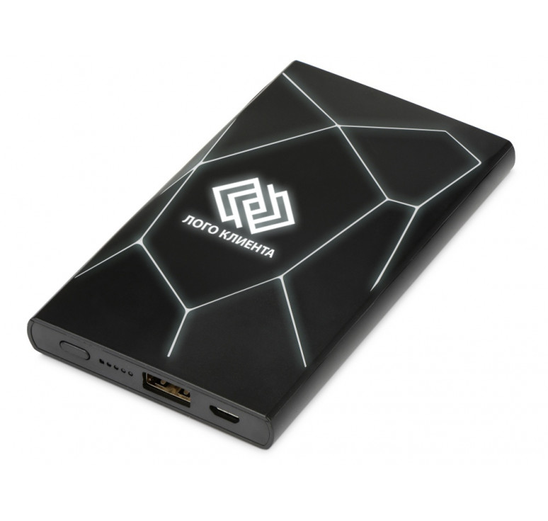 Портативное беспроводное зарядное устройство Geo Wireless, 5000 mAh, черный