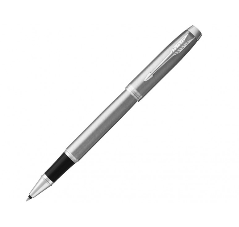 Ручка-роллер Parker IM Stainless Steel CT, стержень: F, цвет чернил: black, в подарочной упаковке