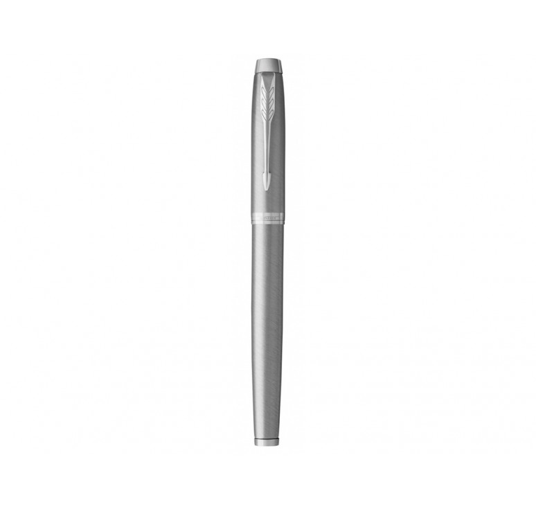 Ручка-роллер Parker IM Stainless Steel CT, стержень: F, цвет чернил: black, в подарочной упаковке
