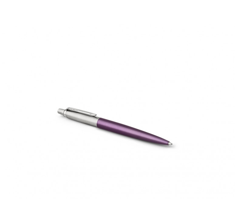 Шариковая ручка Parker Jotter Victoria Violet Chrome CT, стержень:M, цвет чернил: blue в подарочной блистерной упаковке