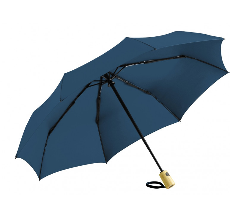 Зонт складной 5429 ÖkoBrella из бамбука, полуавтомат, navy