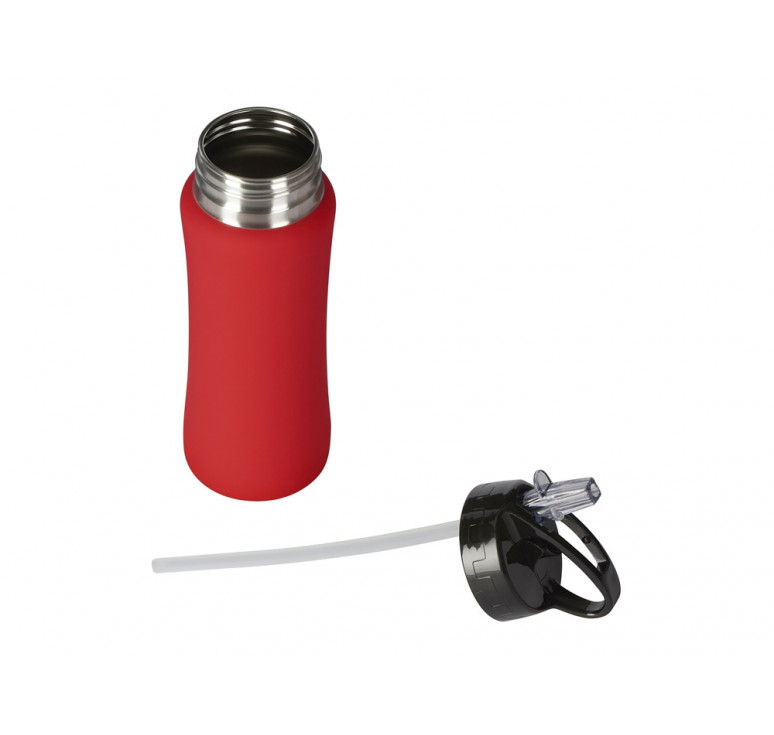 Бутылка для воды Bottle C1, сталь, soft touch, 600 мл, красный
