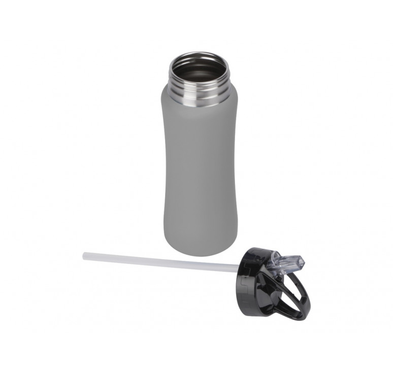Бутылка для воды Bottle C1, сталь, soft touch, 600 мл, серый