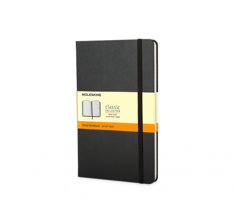 Записная книжка Moleskine Classic (в линейку) в твердой обложке, Large (13х21см), черный