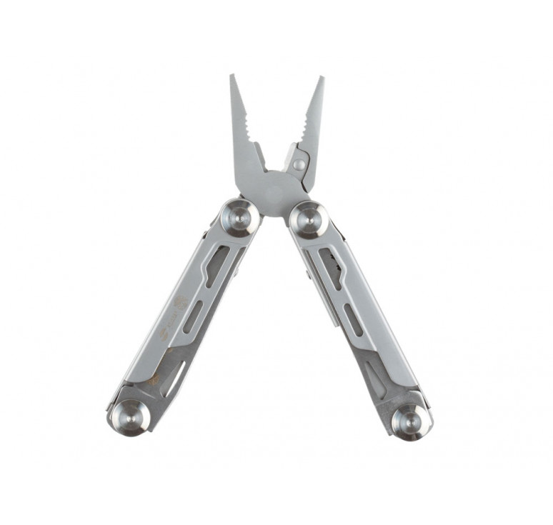 Мультитул Stinger, 105x45 мм, 12 функций, сталь, серебристый, в комплекте нейлоновый чехол