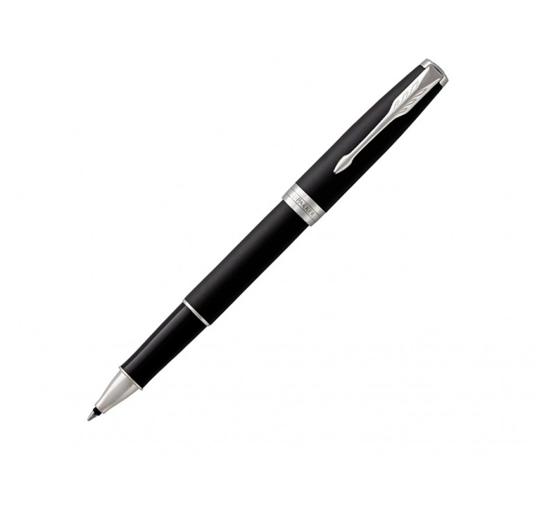 Ручка роллер Parker Sonnet  Matte Black CT, стержень: F, цвет чернил: black, в подарочной упаковке