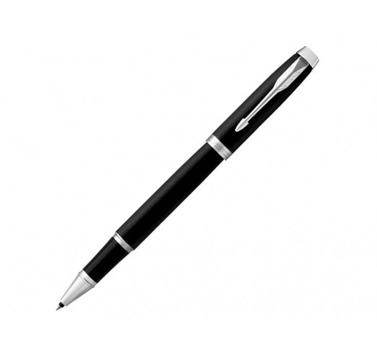 Ручка-роллер Parker IM Mat Black CT,стержень: F, цвет чернил: black, в подарочной упаковке.
