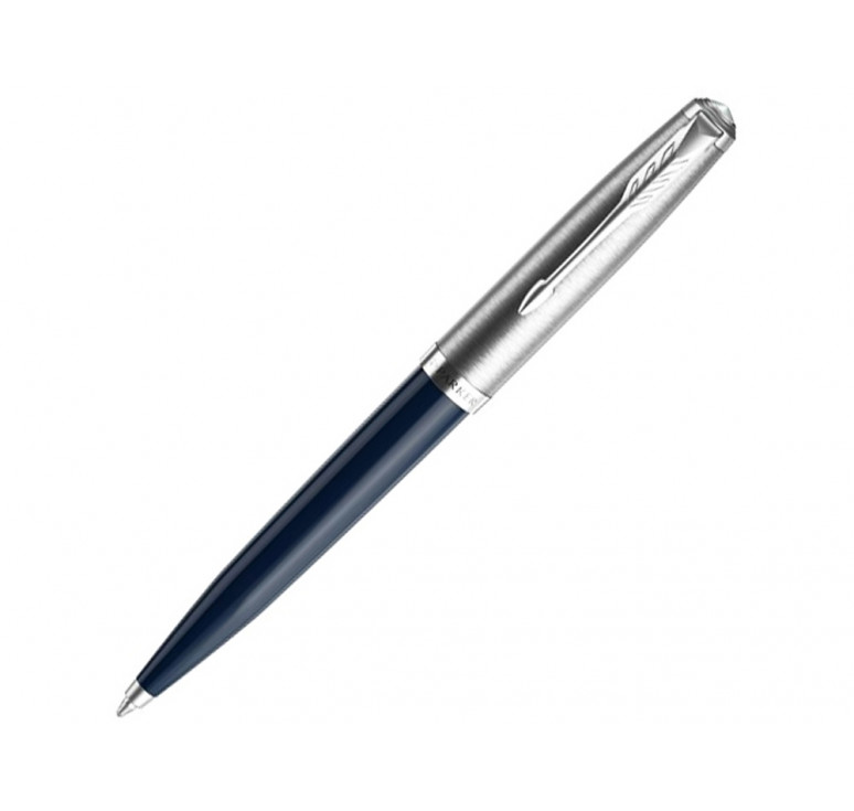 Шариковая ручка Parker 51 CORE MIDNIGHT BLUE CT, стержень: M, цвет чернил: black, в подарочной упаковке.