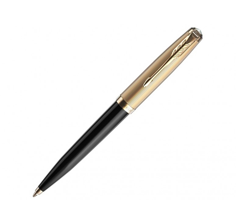 Шариковая ручка Parker 51 DELUXE BLACK GT, стержень: M, цвет чернил: black, в подарочной упаковке.