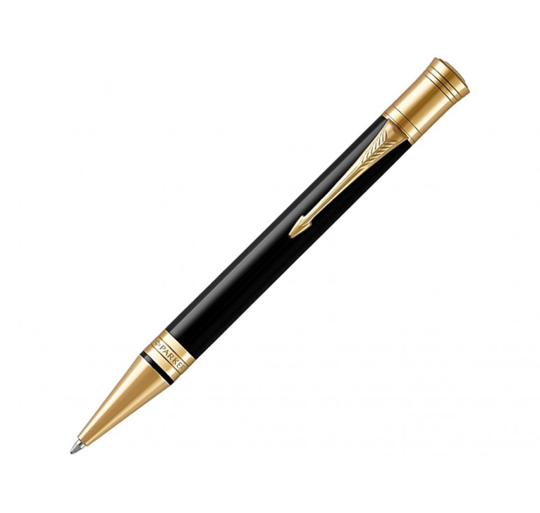 Шариковая ручка Parker Duofold Classic Black GT Fountain Pen, стержень: M, цвет чернил: black, в подарочной упаковке.