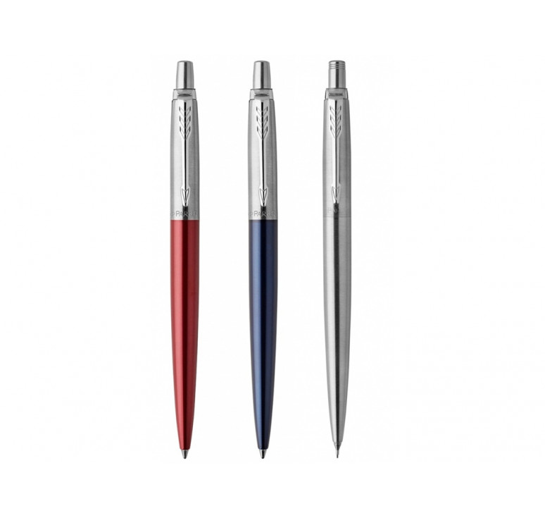 Набор Parker Jotter London Trio: гелевая ручка Red CT + шариковая ручка Blue CT + карандаш Stainless Steel CT