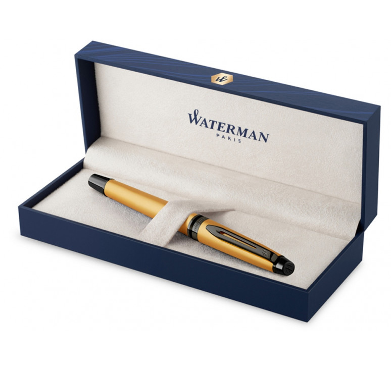 Ручка-роллер Waterman Expert GoldF BLK в подарочной упаковке