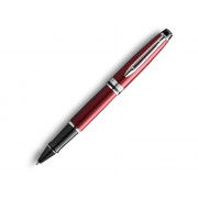 Ручка-роллер Waterman Expert Dark Red Lacquer CT Black, стержень: Fblk