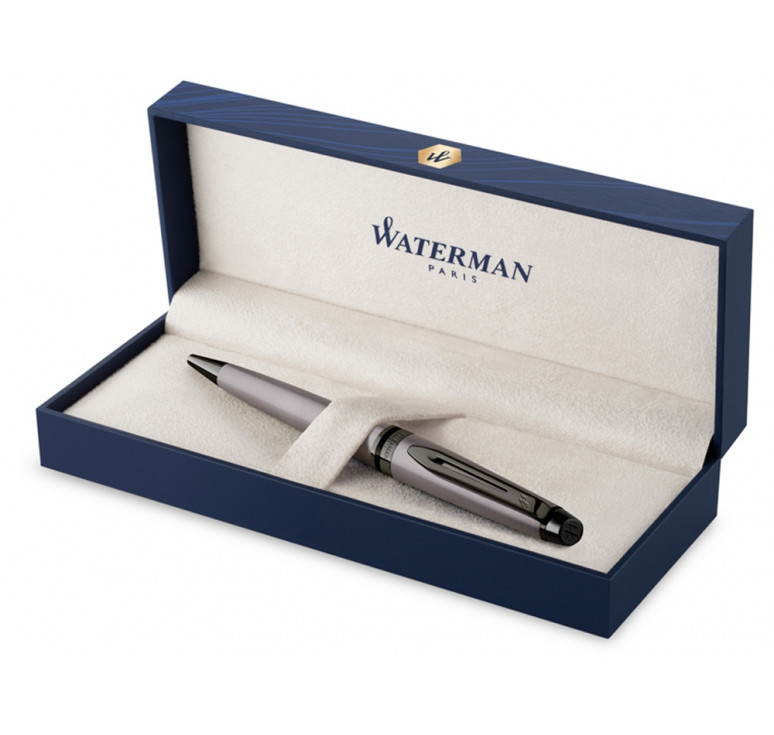 Шариковая ручка Waterman Expert Silver, цвет чернил Mblue,  в подарочной упаковке