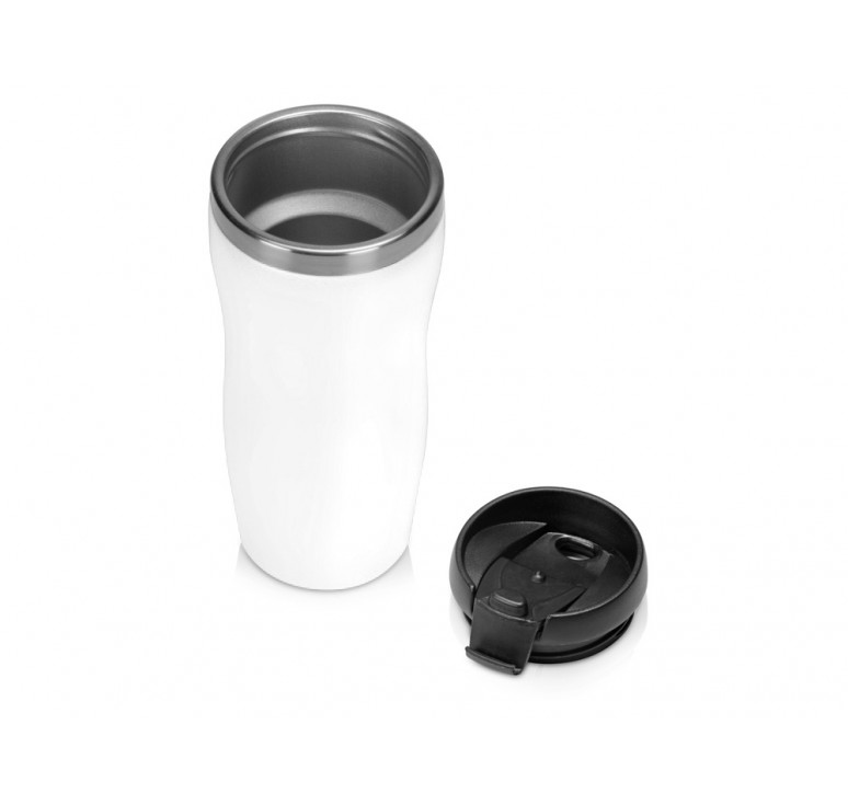 Термокружка Mony Steel 350 мл, soft touch, белый (P)