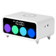 Часы с беспроводным зарядным устройством Rombica Timebox 1, белый (P)