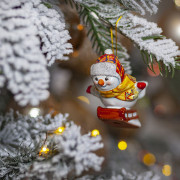 Снеговик на санках