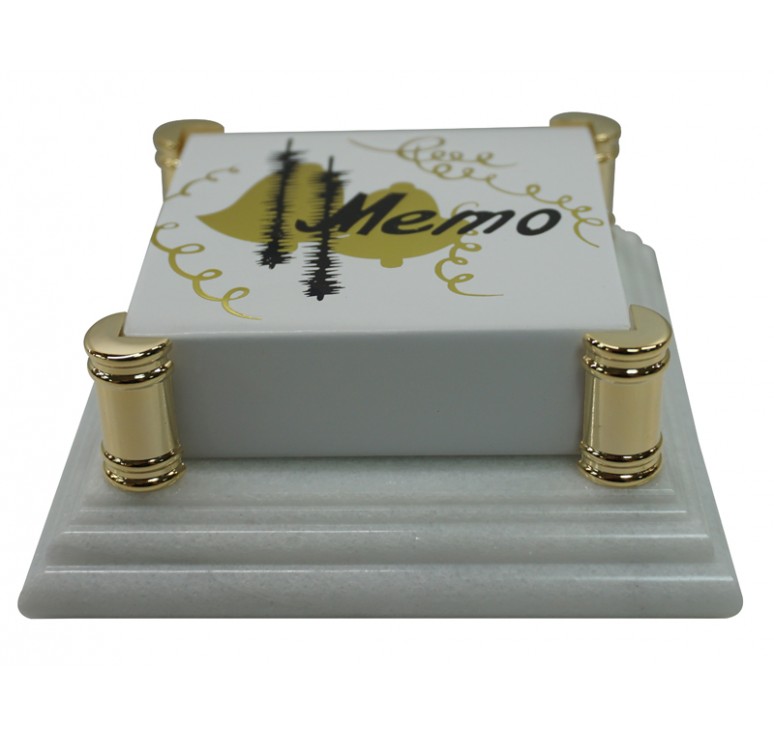 Держатель для блок-листов, 11,5см x 11,5см x 4см, мрамор