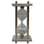 Песочные часы, 8см x 8см x 17см, 15 минут, мрамор