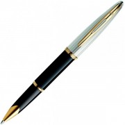 Роллерная ручка Waterman Carene Deluxe Black. Детали дизайна - позолота 23К.