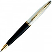 Шариковая ручка Waterman Carene Deluxe Black. Детали дизайна - позолота 23К,
