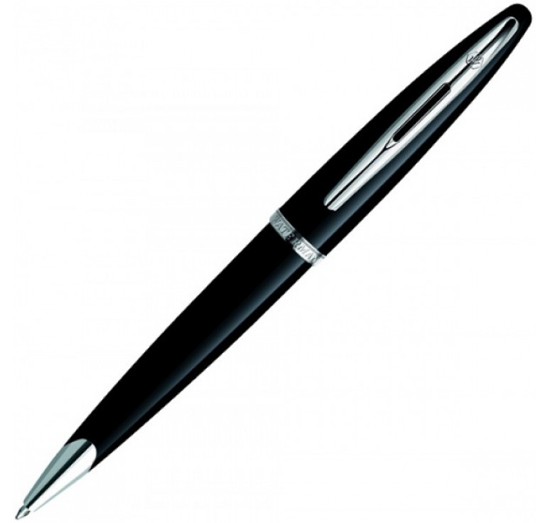 Шариковая ручка Waterman Carene Black Sea ST. Детали дизайна: посеребрение.