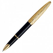 Роллерная ручка Waterman Carene Essential Black and Gold GT, детали дизайна: позолота 23К