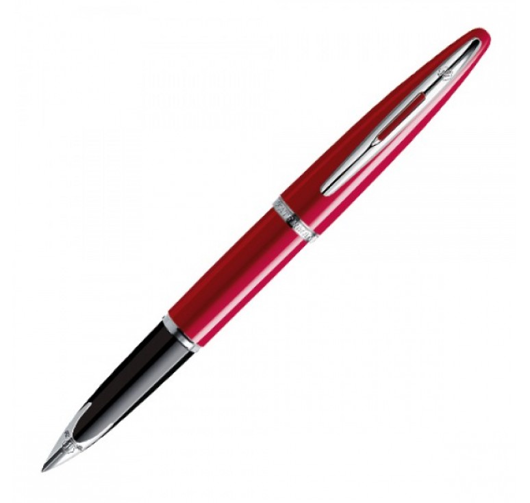 Перьевая ручка Waterman Carene Glossy Red  ST. Перо - золото 18К, детали дизайна: палладий