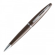 Шариковая ручка Waterman Carene Frosty Brown ST, детали дизайна: зеркальный хром
