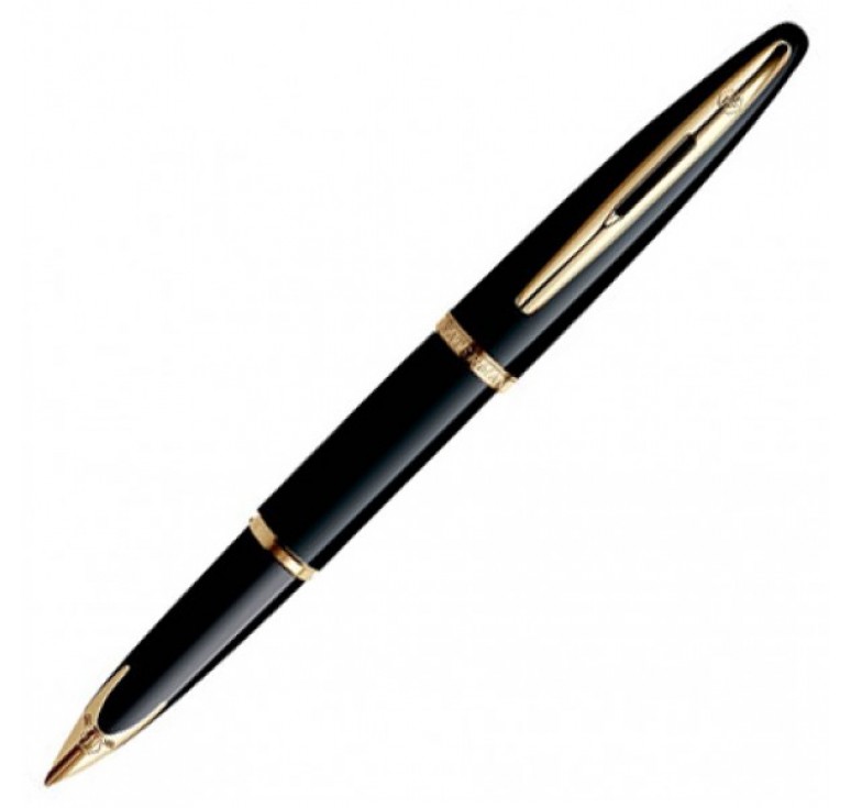 Перьевая ручка Waterman Carene Black Sea GT. Перо - золото 18К.Детали дизайна: позолота.