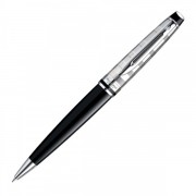 Шариковая ручка Waterman Expert Deluxe Black CT. Корпус - лак, детали дизайна - палладиевое покрытие