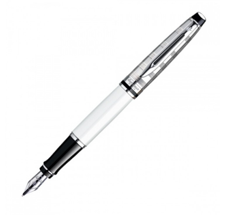 Перьевая ручка Waterman Expert Deluxe White CT.Перо - нерж. сталь, детали дизайна: палладиевое покр.