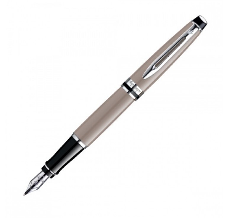 Перьевая ручка Waterman Expert Taupe CT. Перо - нерж. сталь, детали дизайна:палладиевое покрытие