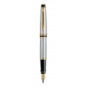 Перьевая ручка Waterman Expert Steal GT. Перо - нержавеющая сталь, детали дизайна: позолота 23К.