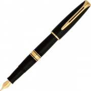 Перьевая ручка Waterman Charlestone Ebony Black  GT. Перо - золото 18К, детали дизайна: позолота 23К